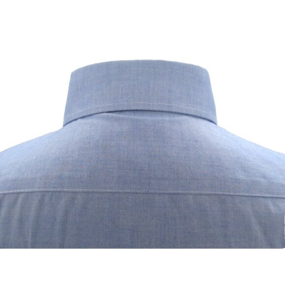 Lauren Ralph Lauren Classic Fit Dress Shirt Blue Non-Iron Size 16 32/33 Cotton - Picture 6 of 12